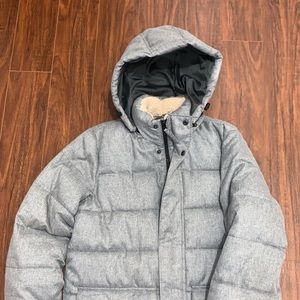 Grey puffer jacket